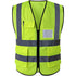 Class-2 Reflective Safety Vest With 4 Pockets | Safety yellow